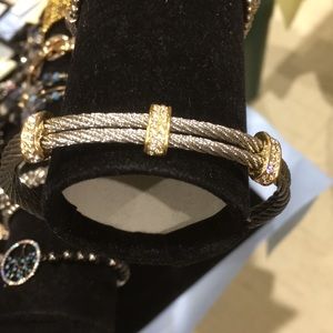 2tone braclet with czs